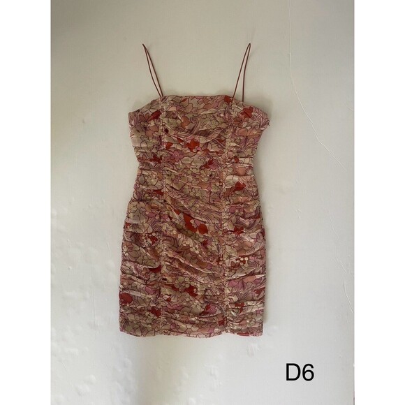 BTFL-Life (Nordstrom) Women's Terra Cotta Ruched Mini Dress Floral‎ Medium - Picture 1 of 13